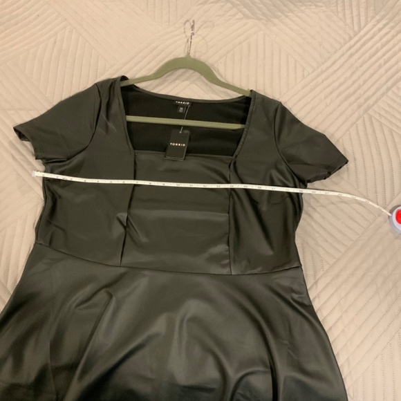 Torrid faux leather -peplum style top - Picture 2 of 3